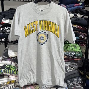 Vintage 90s West Virginia Heather Gray Shirt Size Large